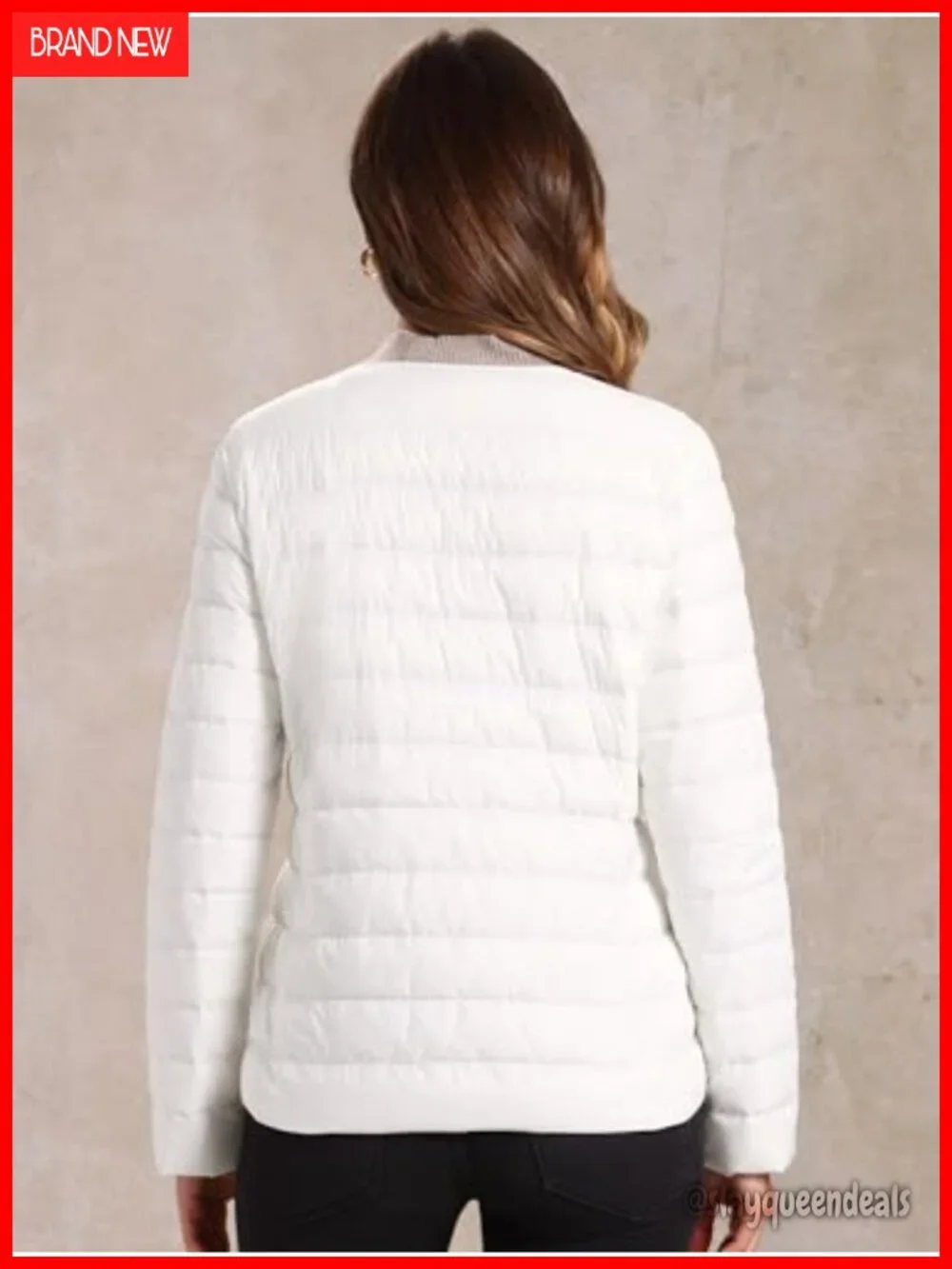 Lightweight Puffer Jacket Button Down Packable Long Sleeve Quilted Coat